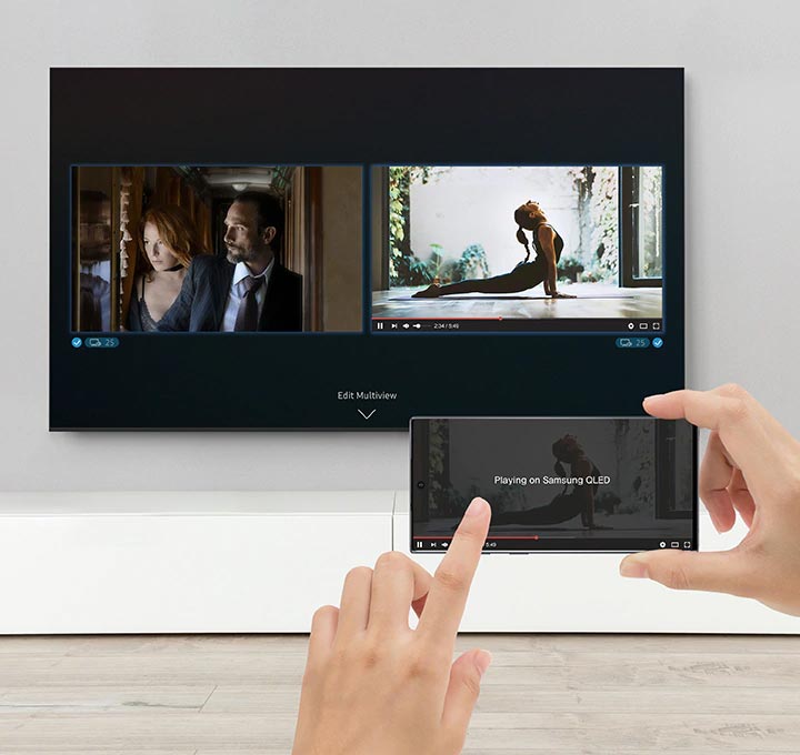قابلیت Multi-View سامسونگ در تلویزیون Q60T