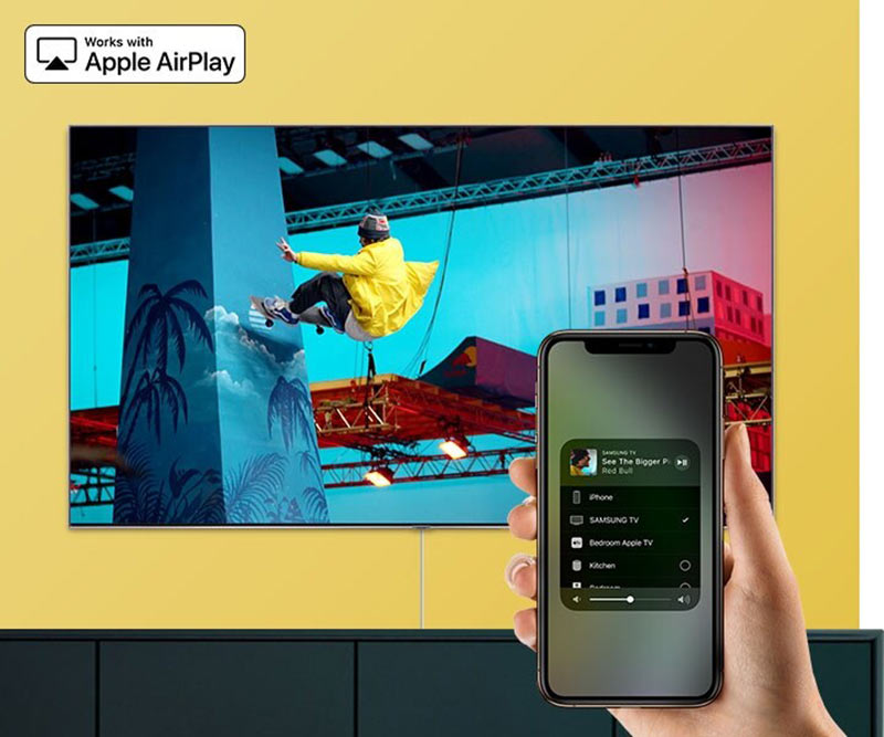 قابلیت اتصال به AirPlay 2 در تلویزیون 55 اینچ سامسونگ