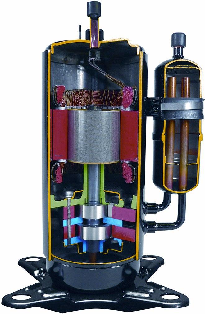 موتور روتاری کولر گازی - کمپرسور روتاری - موتور خوشه ای و موشکی - روتاری کم  مصرف